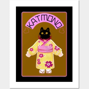 Fun Cat In Katmono Meme By Abby Anime(c) Posters and Art